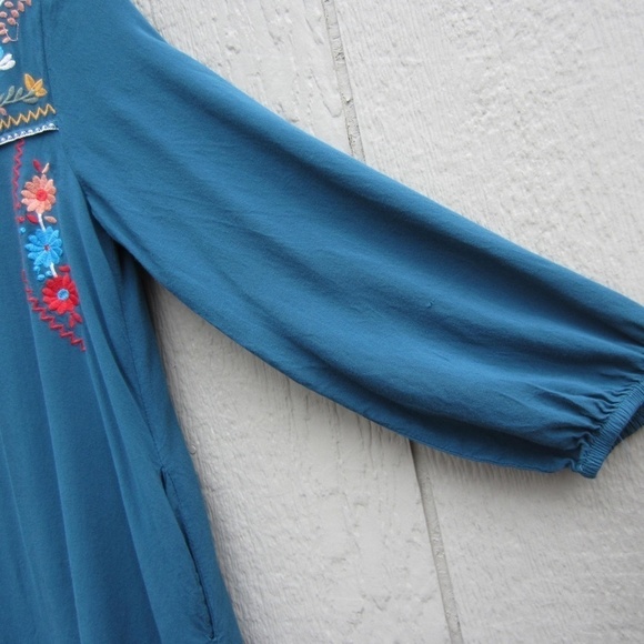 Jodifl Top Womens M Colorful cuff Sleeve Flower Roomy Retro Loose Relax fit - Picture 3 of 14